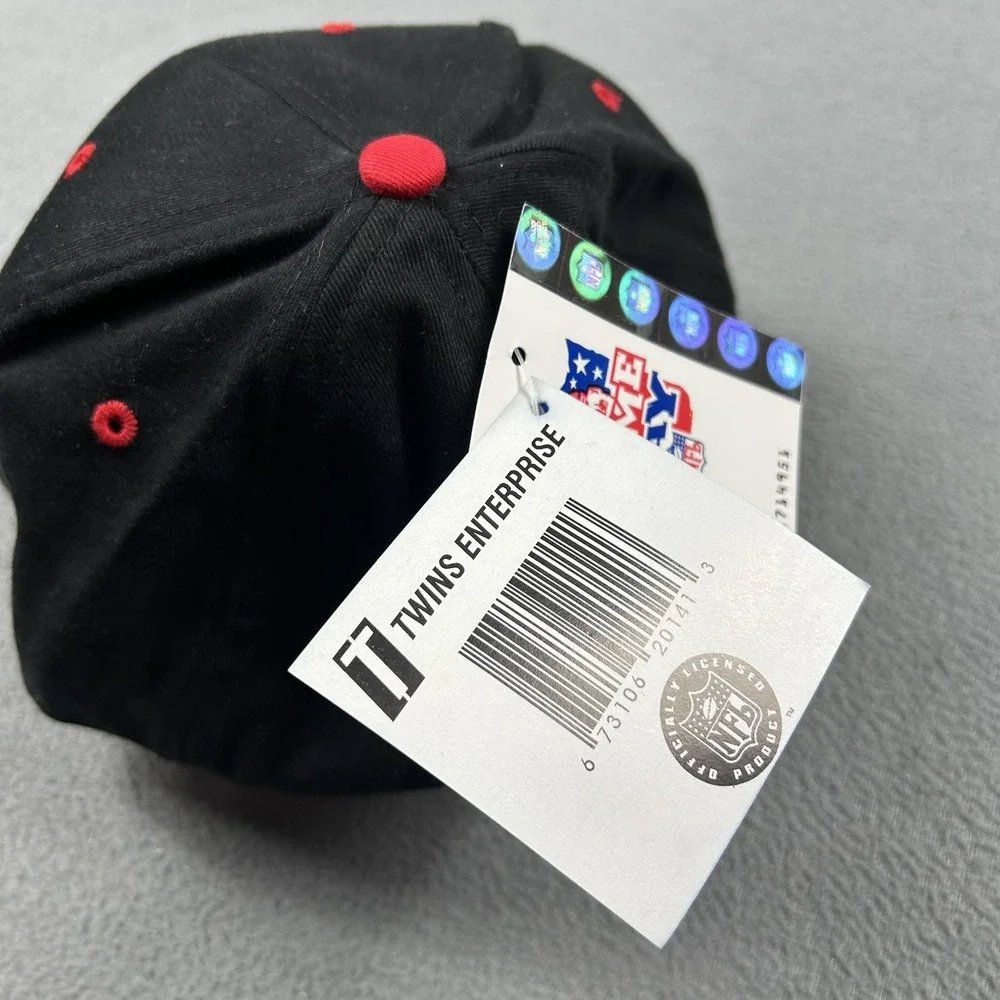 Vintage Atlanta Falcons Hat Cap Strap Back Mens One Size Black NFL Football‎ 90s